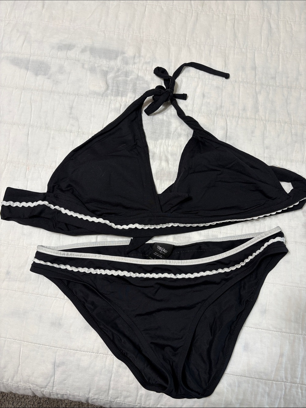 Mission Black Bikini with White Trim